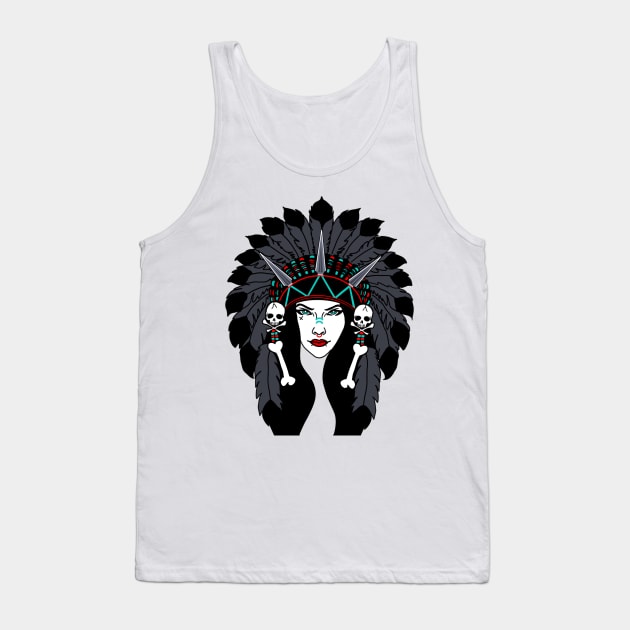 Goth Girl Tank Top by TornToo